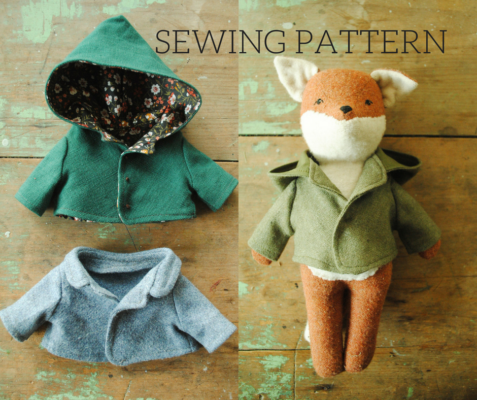Stuffed animal sewing pattern / fox or wolf soft toy doll / PDF tutorial by  Willowynn